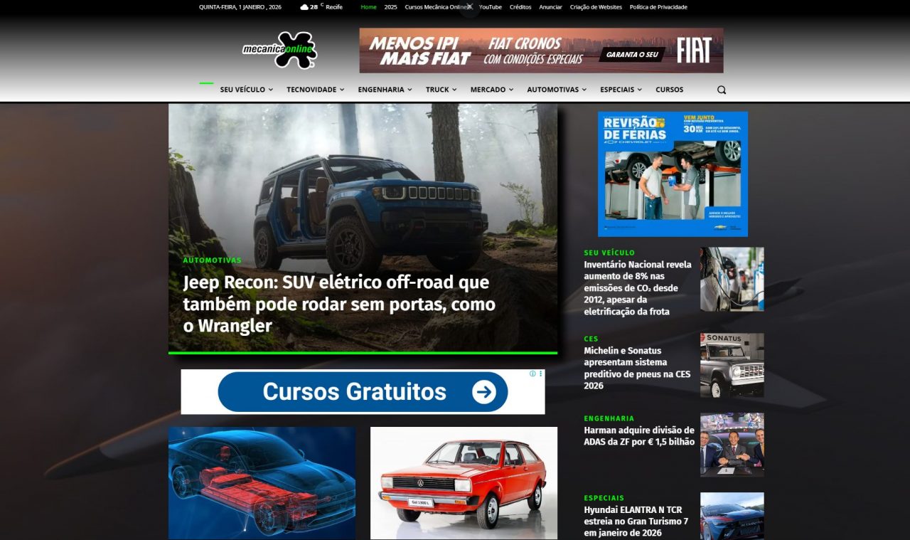Mecânica Online® celebra 26 anos de inovação e conhecimento técnico
