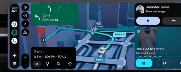 Android Auto, Google Maps 3D, navegação imersiva, Gemini IA, streaming Full HD automotivo, central multimídia, tecnologia automotiva, conectividade veicular