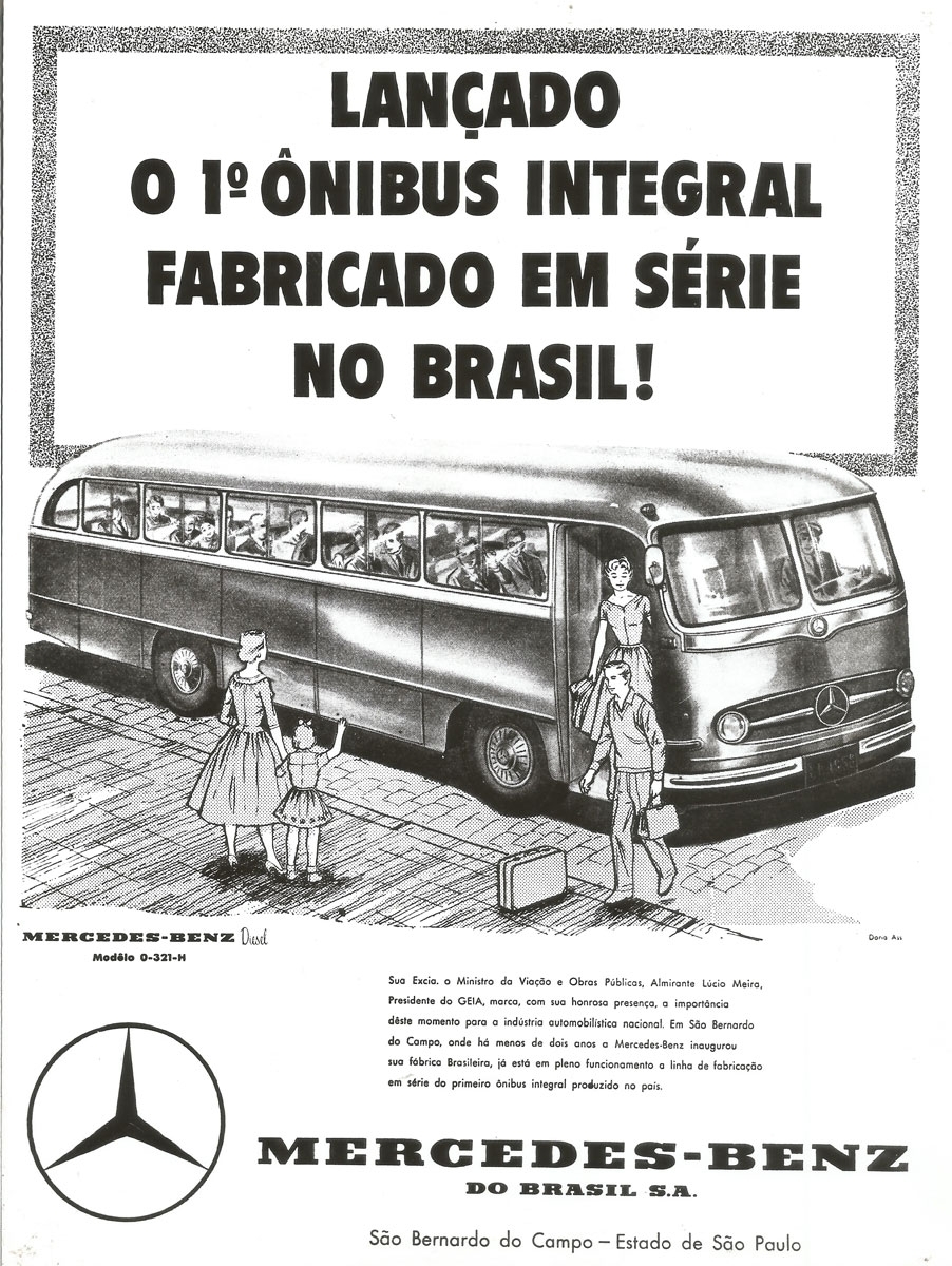 Mercedes-Benz celebra 70 anos no Brasil e mostra como ajudou a construir o transporte coletivo nacional