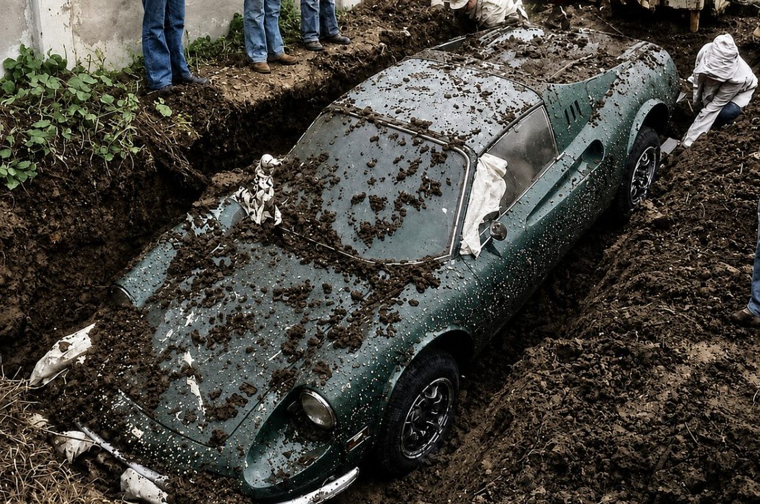 Resgate e mistério: a saga do Ferrari Dino enterrado na Califórnia